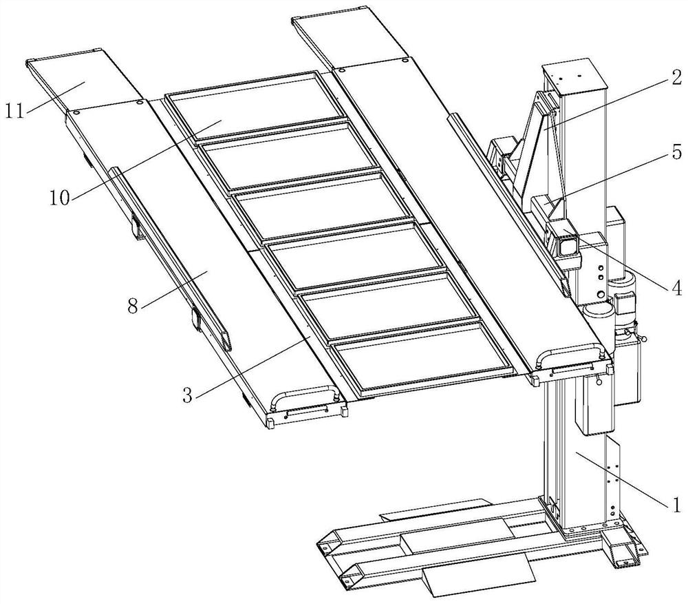 Lifting type single-column parking garage