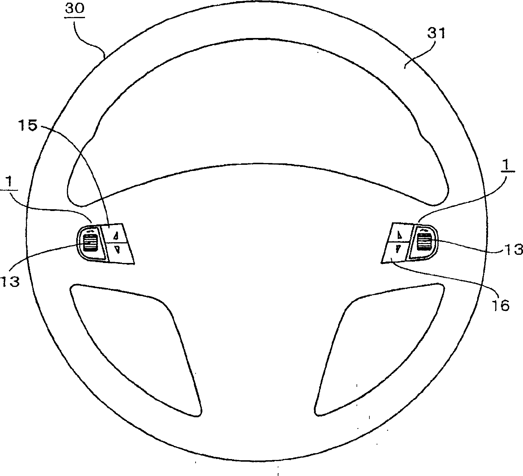 Switch device and steering switch device using the same