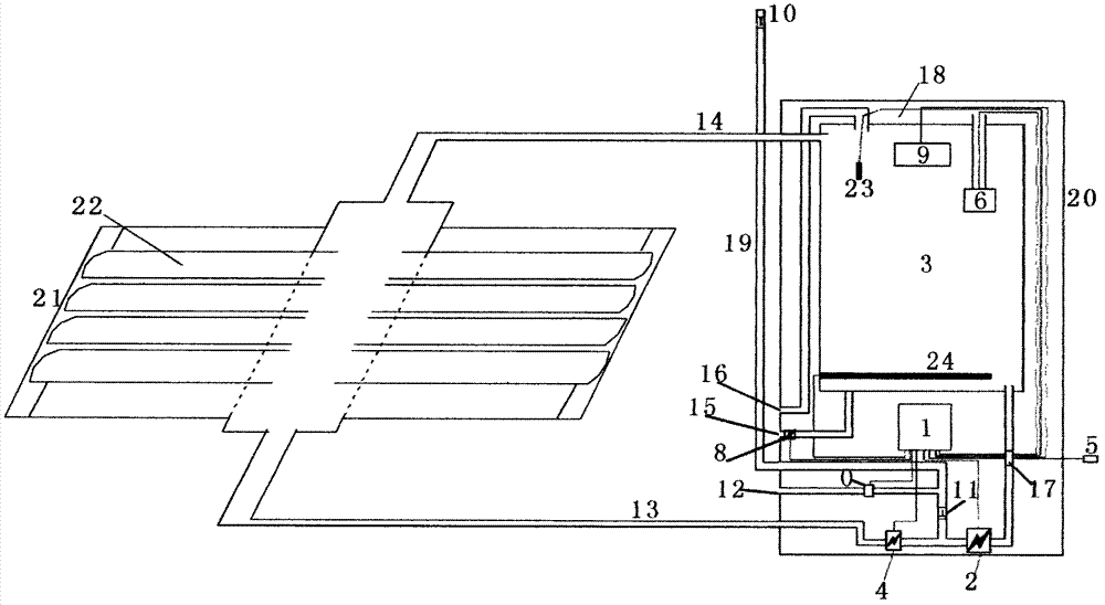 Vacuum-tube split type solar water heater