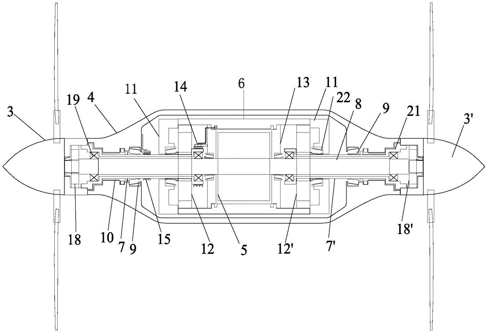 A high-efficiency integrated dual-rotor bidirectional generator device