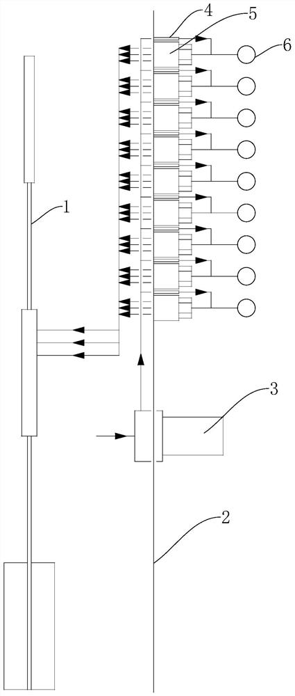 Control rod built-in water pressure driving loop and control rod driving device