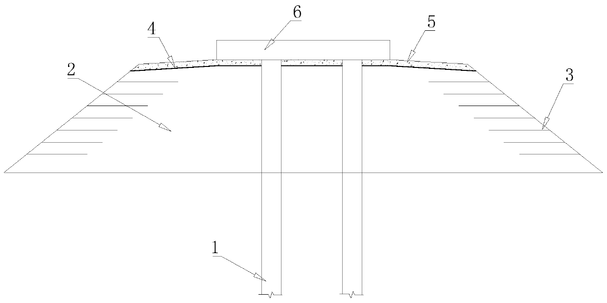 High-speed railway expansive soil embankment structure and construction method thereof