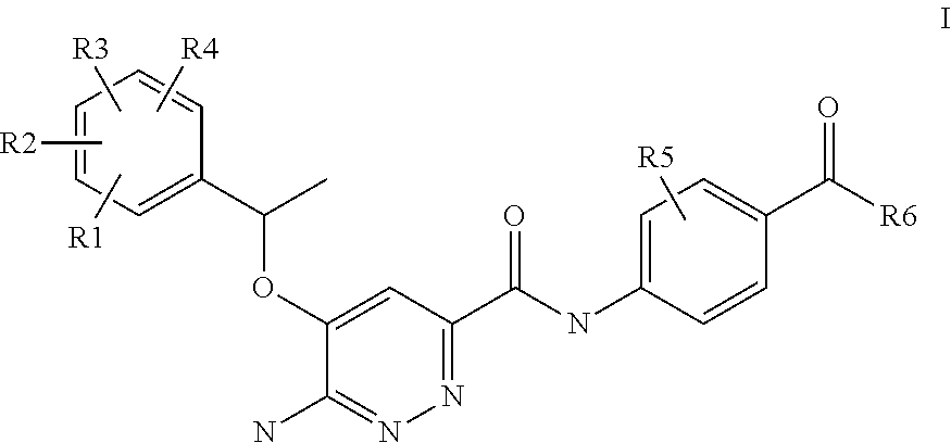 Substituted pyridazine carboxamide compounds