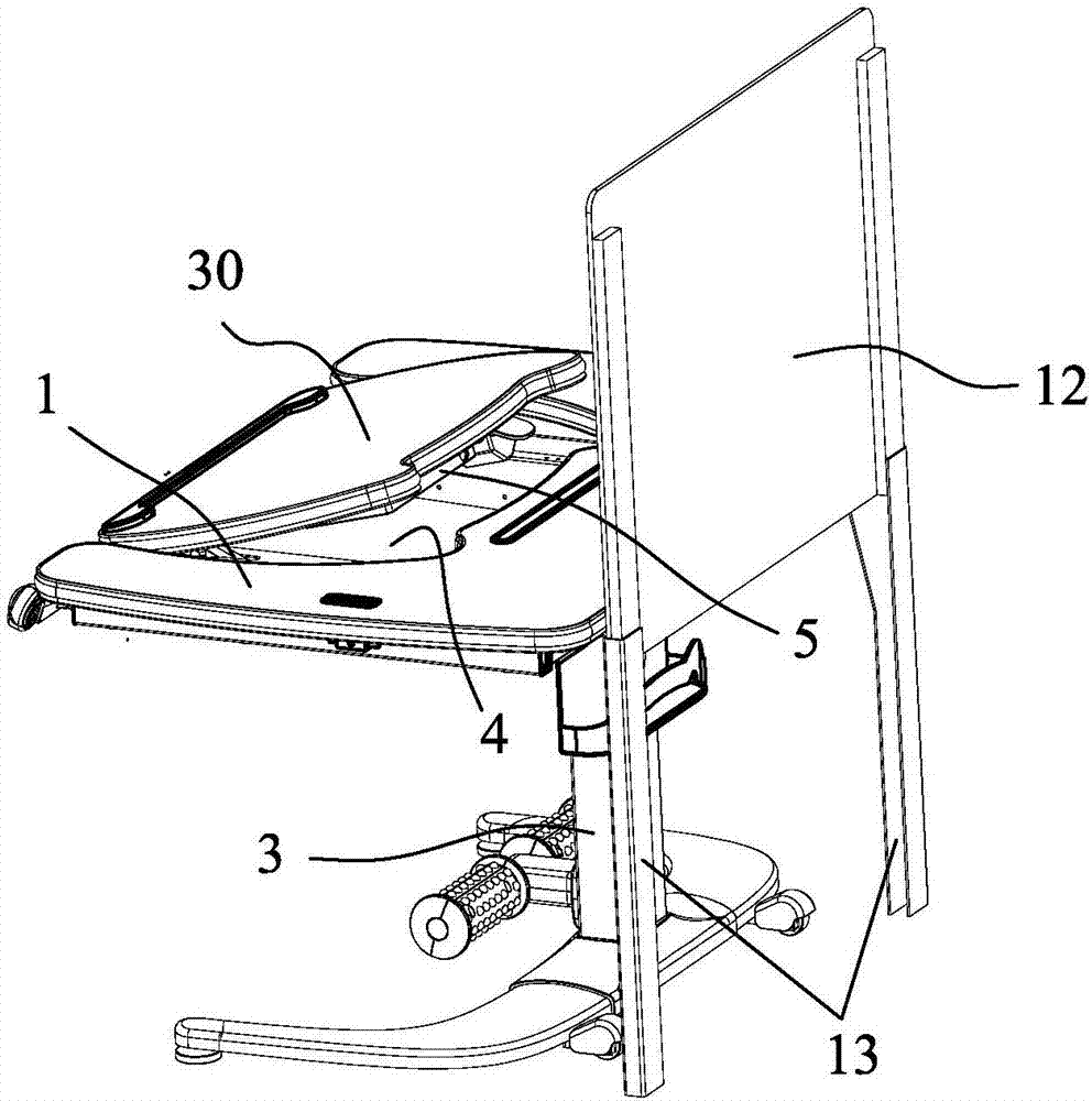 Table with projection device