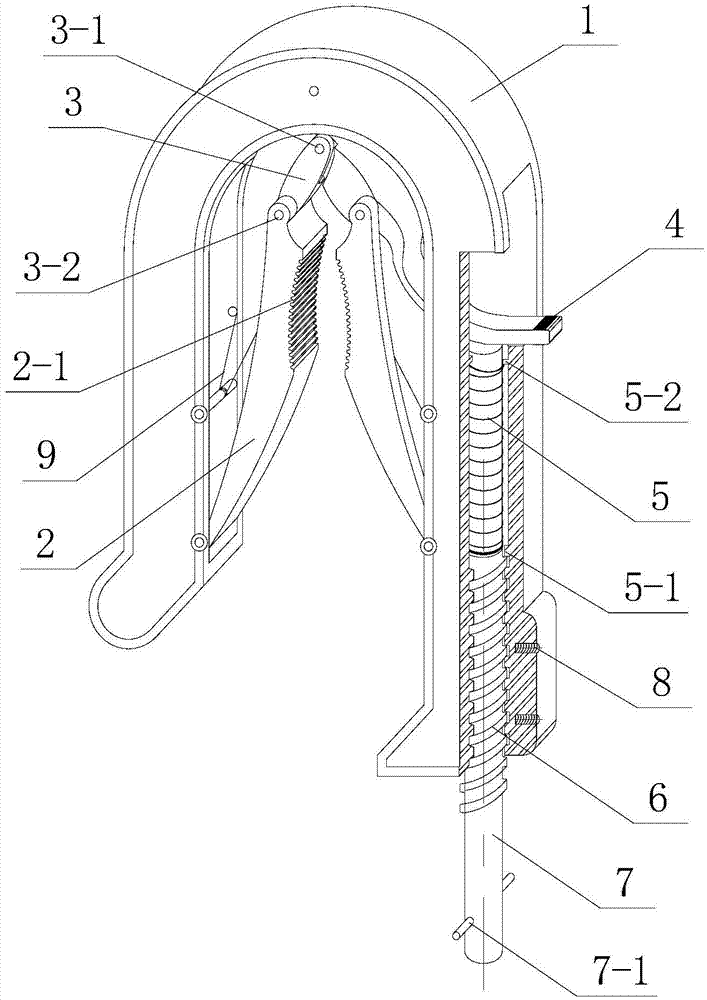 Method for disassembling and assembling grounding wire through self-lockable grounding wire clamp