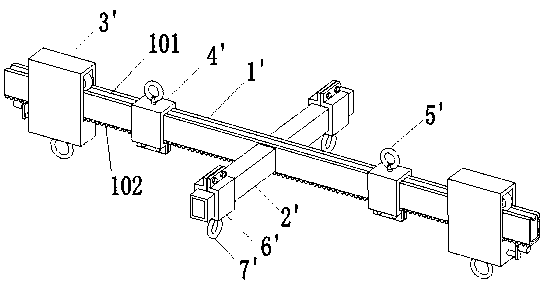 Electric automobile rear axle assembly hoisting conveying device and method and transfer equipment