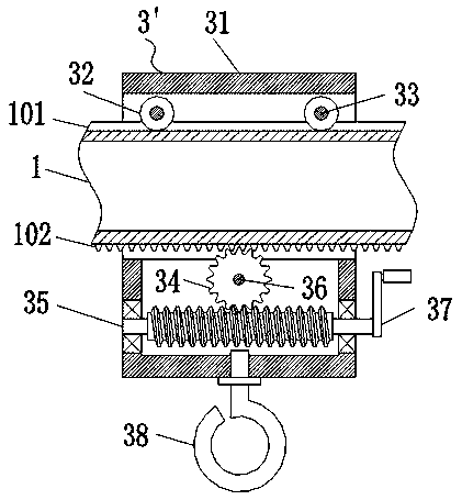 Electric automobile rear axle assembly hoisting conveying device and method and transfer equipment