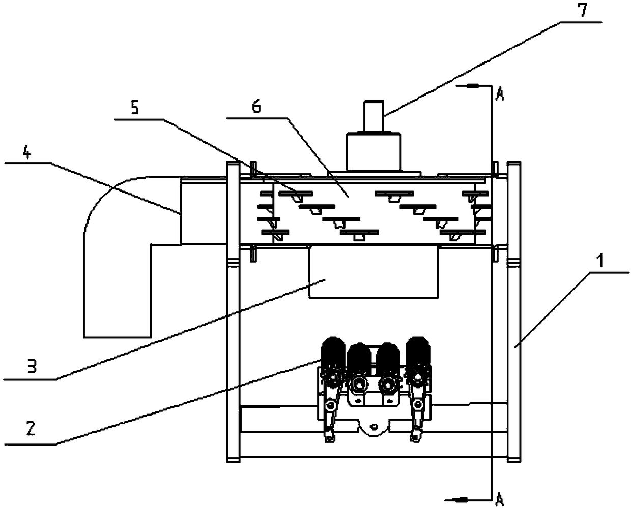 Double fringe removing and stem leaf cleaning device for dual-fruit fresh cooking corn