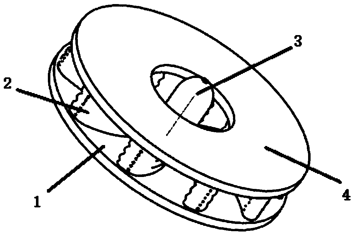 Novel radial cyclone with wave type blades