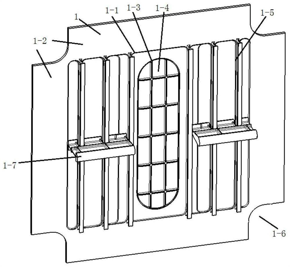 Aircraft wing rib collapse large-opening stiffened wall plate shear test equipment and method