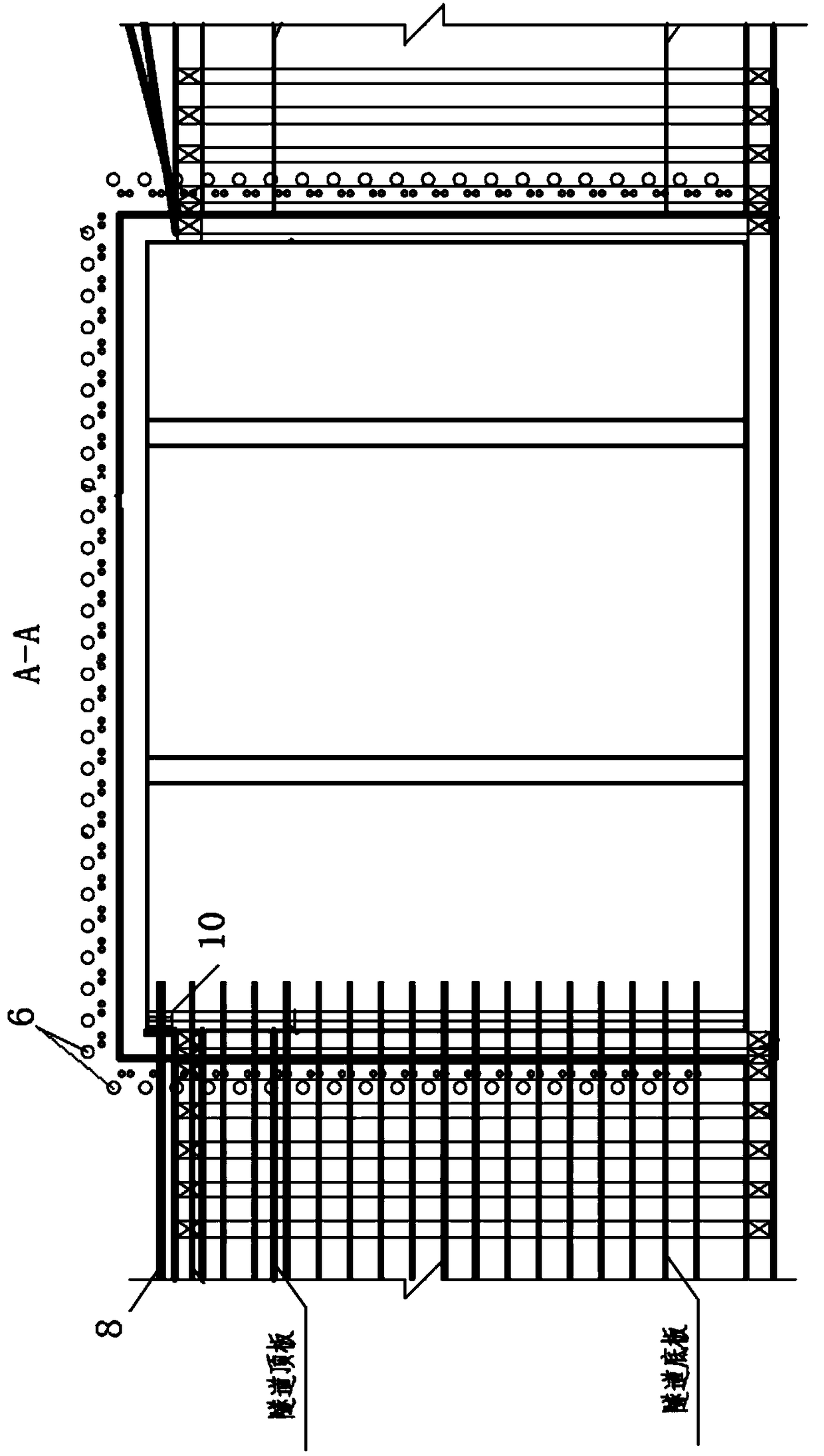 Shallow-buried underground excavation construction method for arc-shaped variable-section tunnels in rock-filled strata