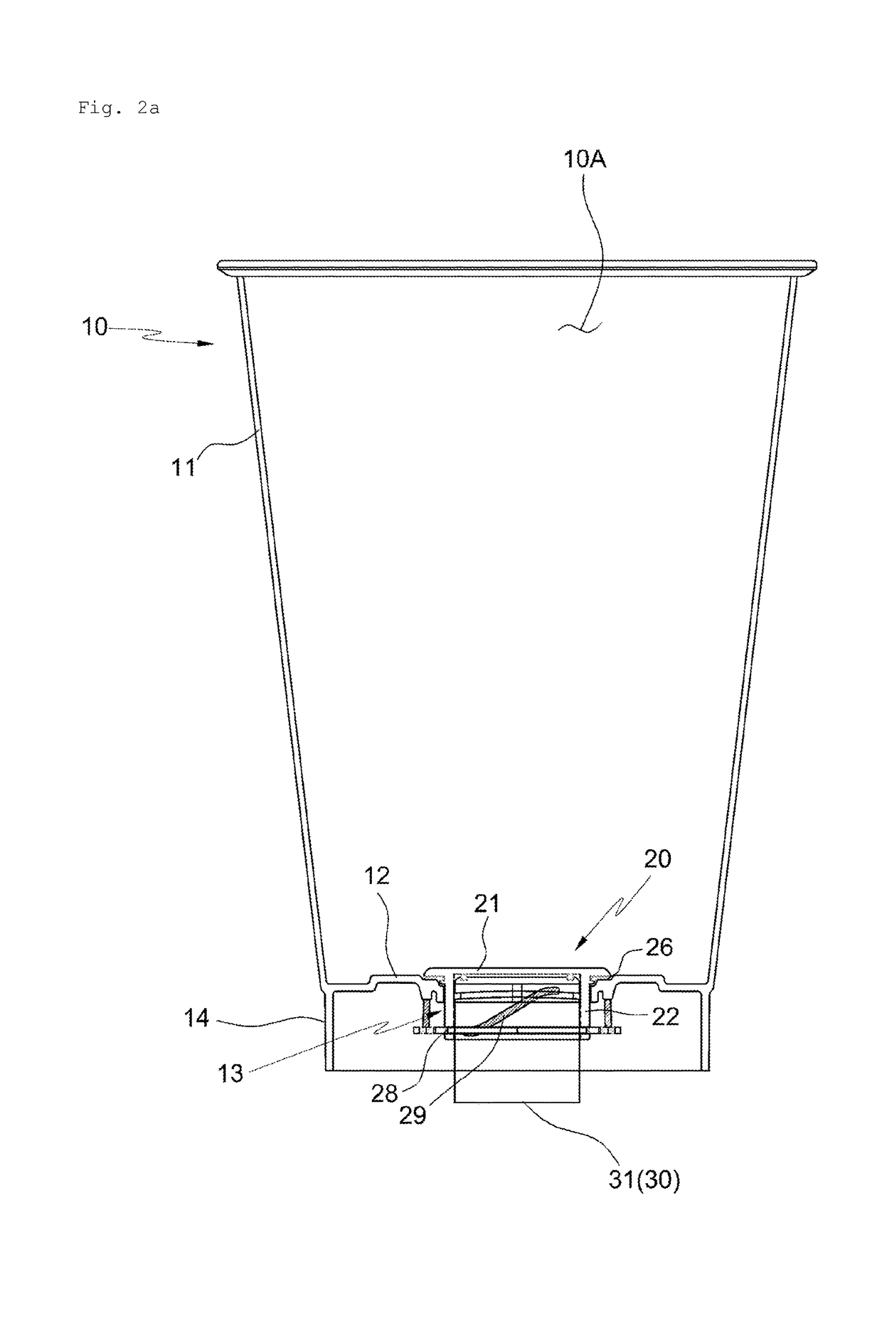Beverage container for injecting beverage through bottom thereof
