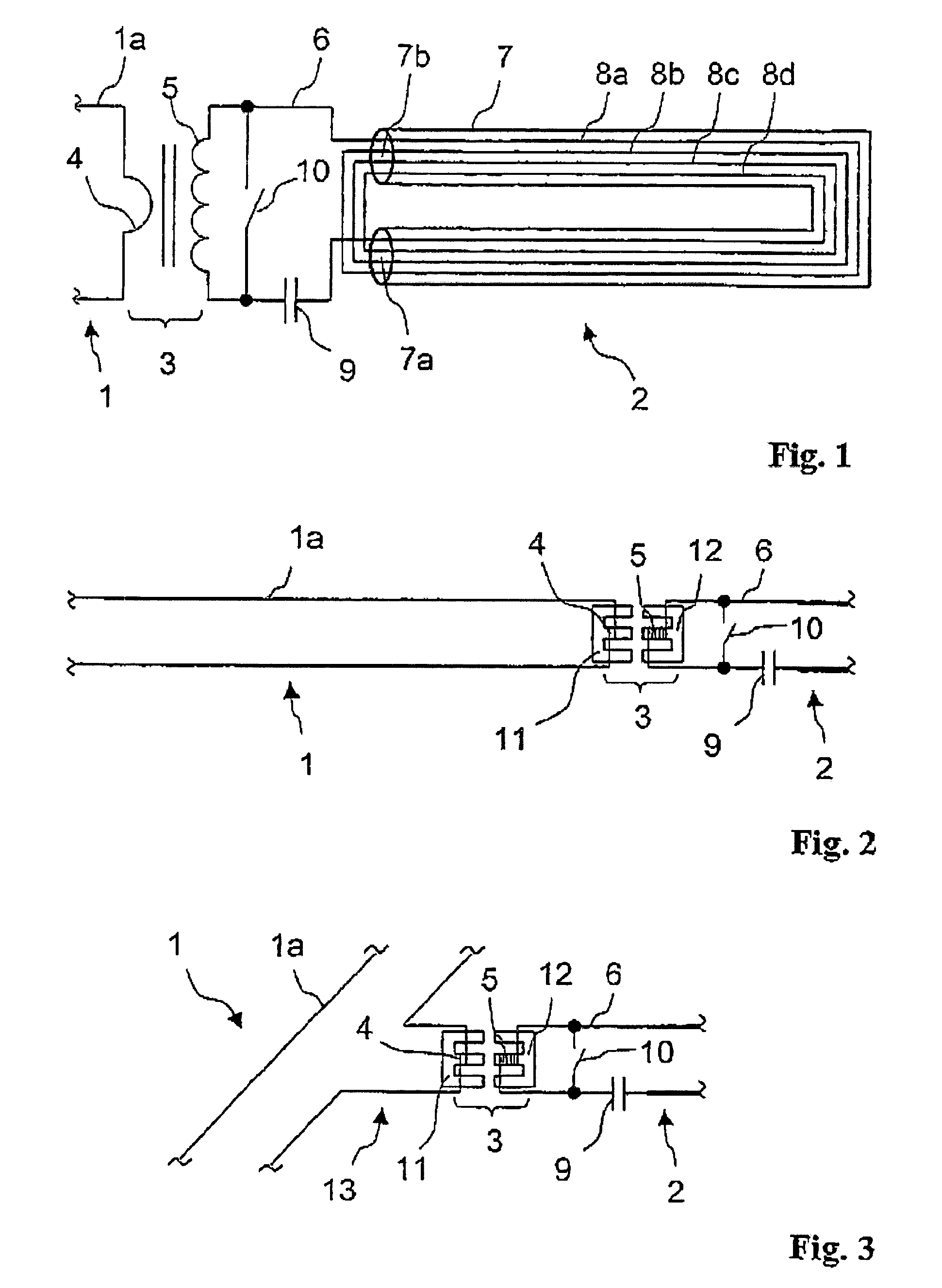 Device for inductively transmitting electrical energy
