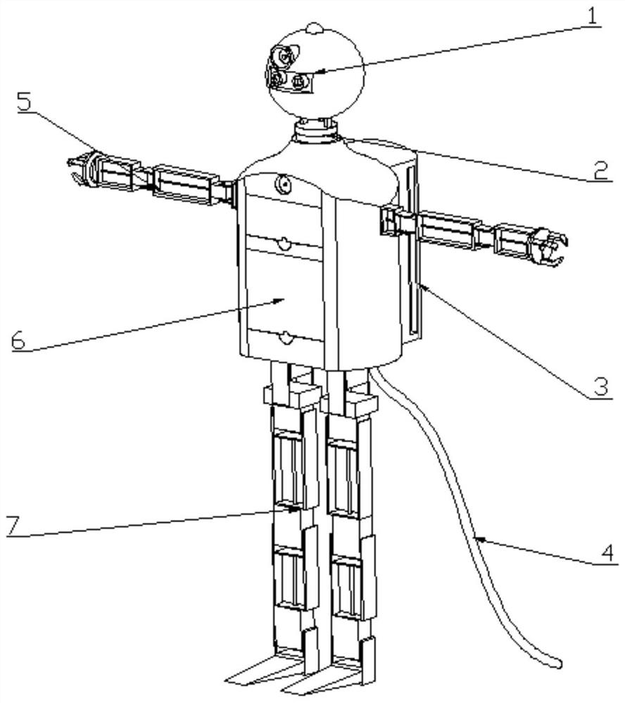 A bionic humanoid underwater detection device