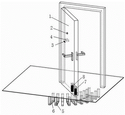 Power-generating door system based on arc motion