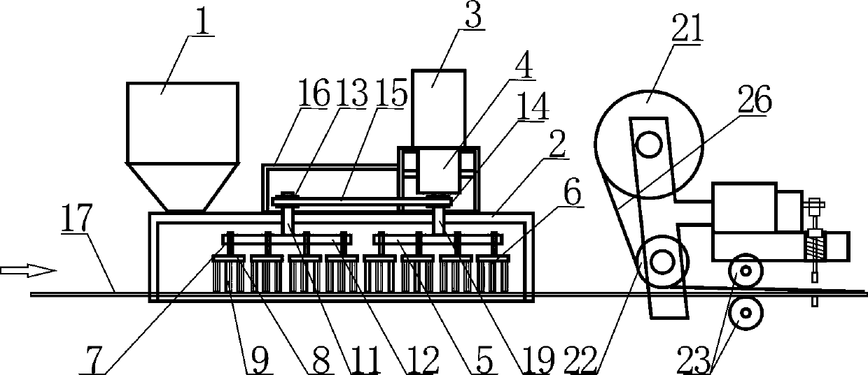 Tablet material-distributing and sealing blister packaging machine