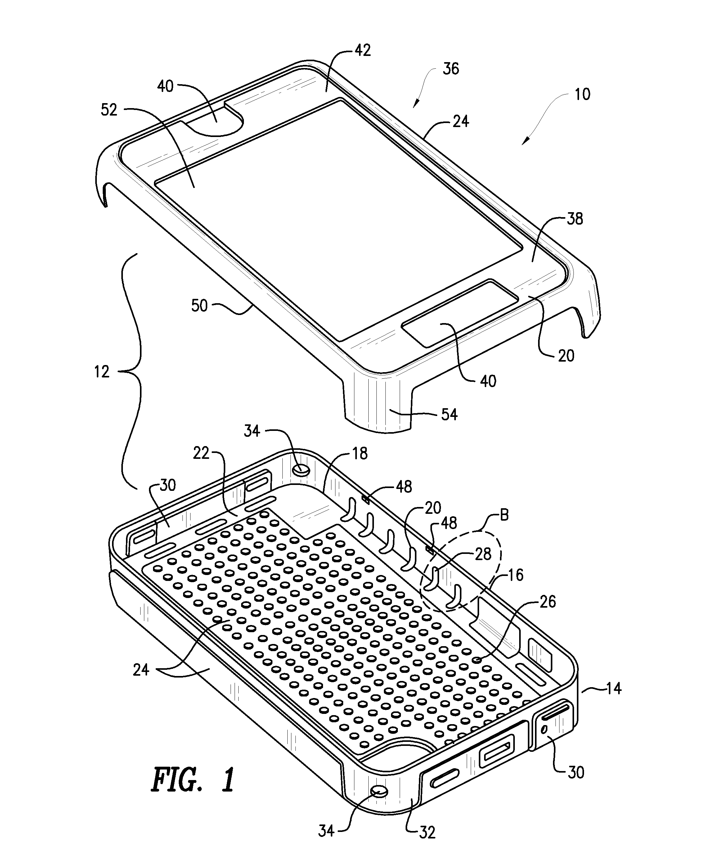 Mobile device case having tension elements