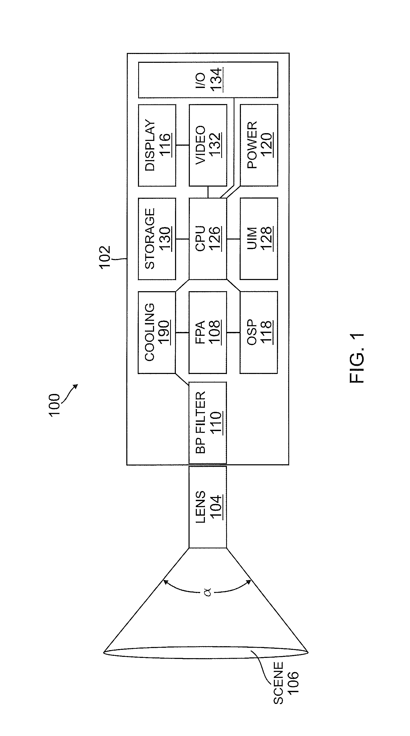 Thermography camera tuned to detect absorption of infrared radiation in a selected spectral bandwidth