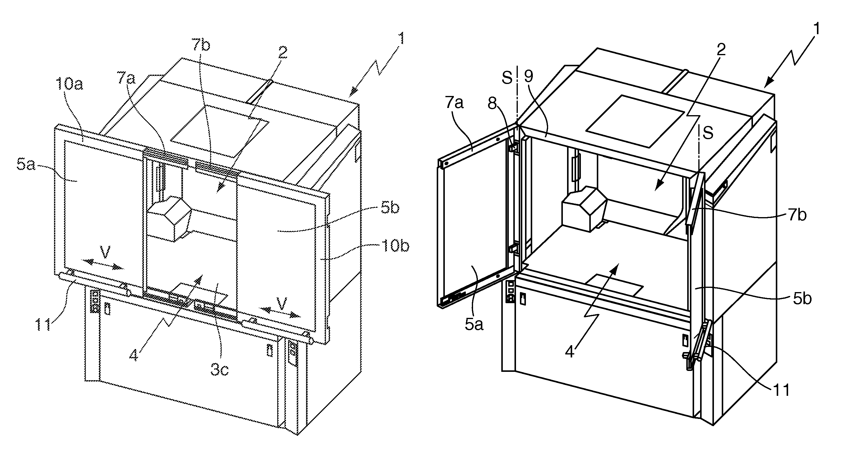 Door configuration with a pivoting door and sliding door function which can be actuated by a single actuating element
