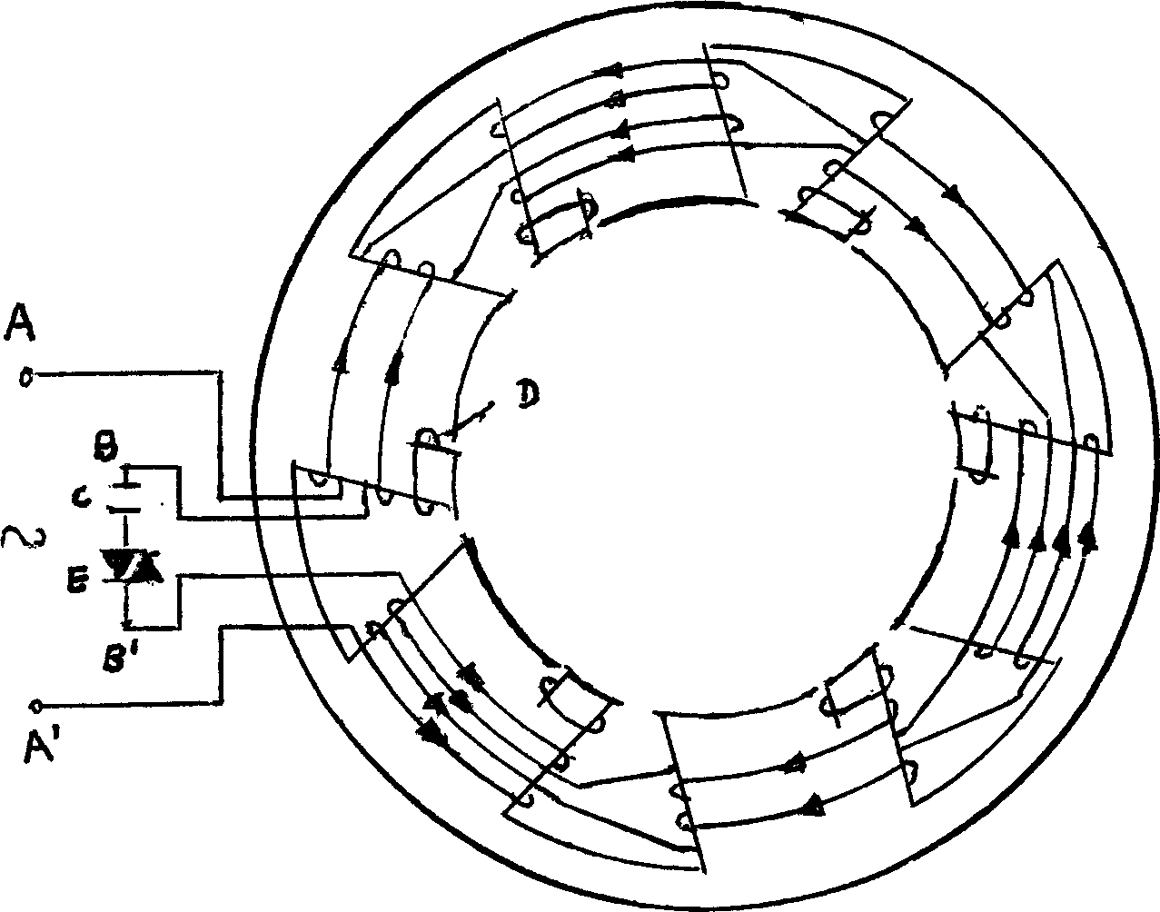 Single-phase transformer asynchronous motor