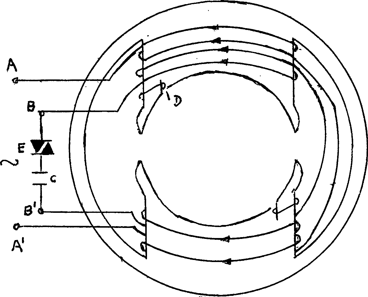 Single-phase transformer asynchronous motor