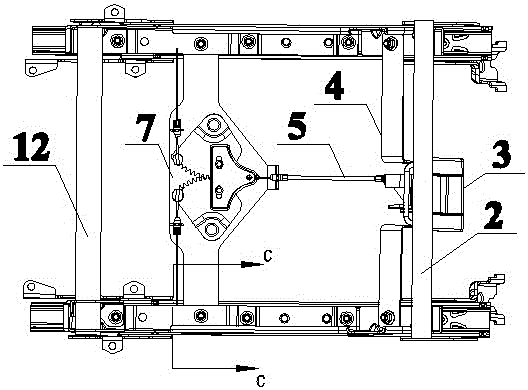 Vehicle seat slide rail unlocking device and corresponding vehicle seat, vehicle