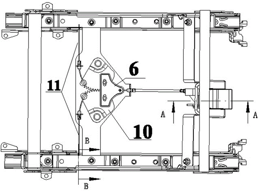 Vehicle seat slide rail unlocking device and corresponding vehicle seat, vehicle