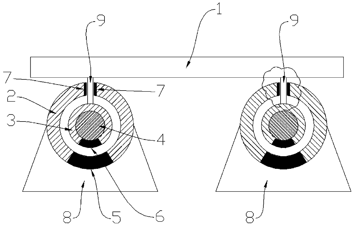 Electromagnetic catapult with tilting function and based on wireless power transmission