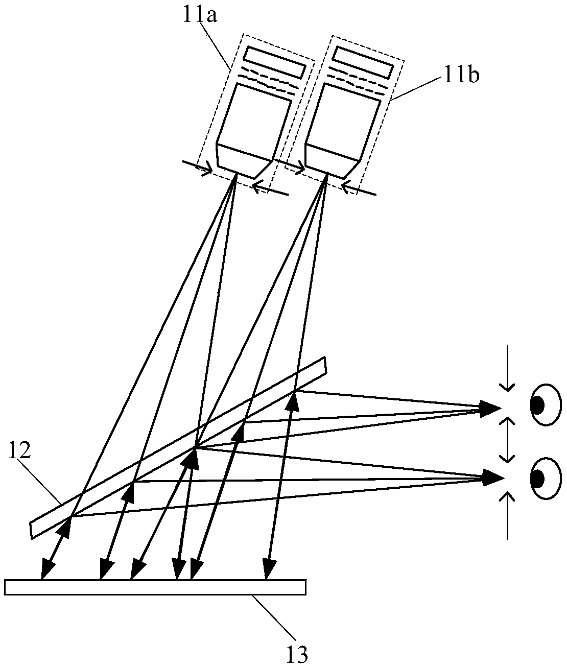 Binocular display system and onboard head-up display system