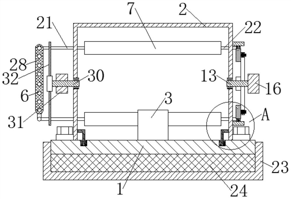 A heat dissipation device for a fully enclosed processing machine tool motor