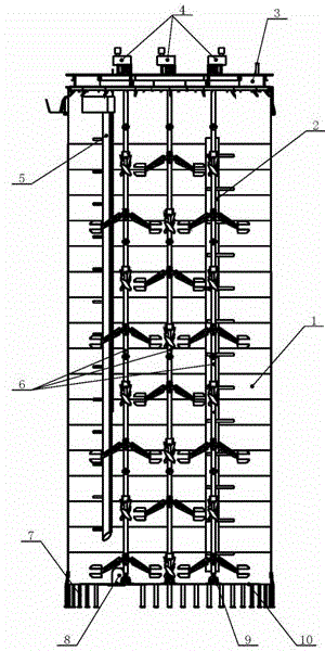 Four-shaft stirring decomposition tank