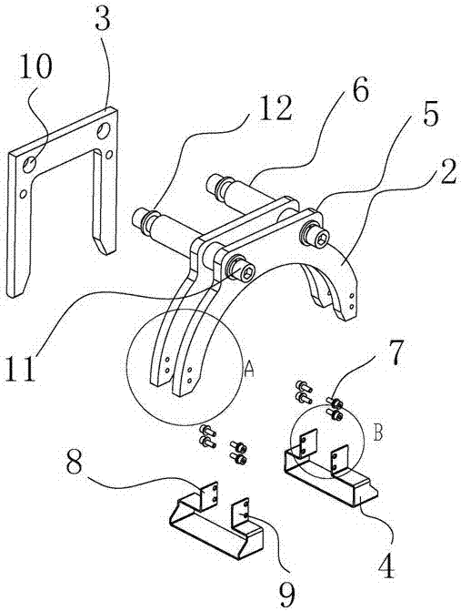 Fixing connecting device used for bullet train high speed bogie bearing rotor