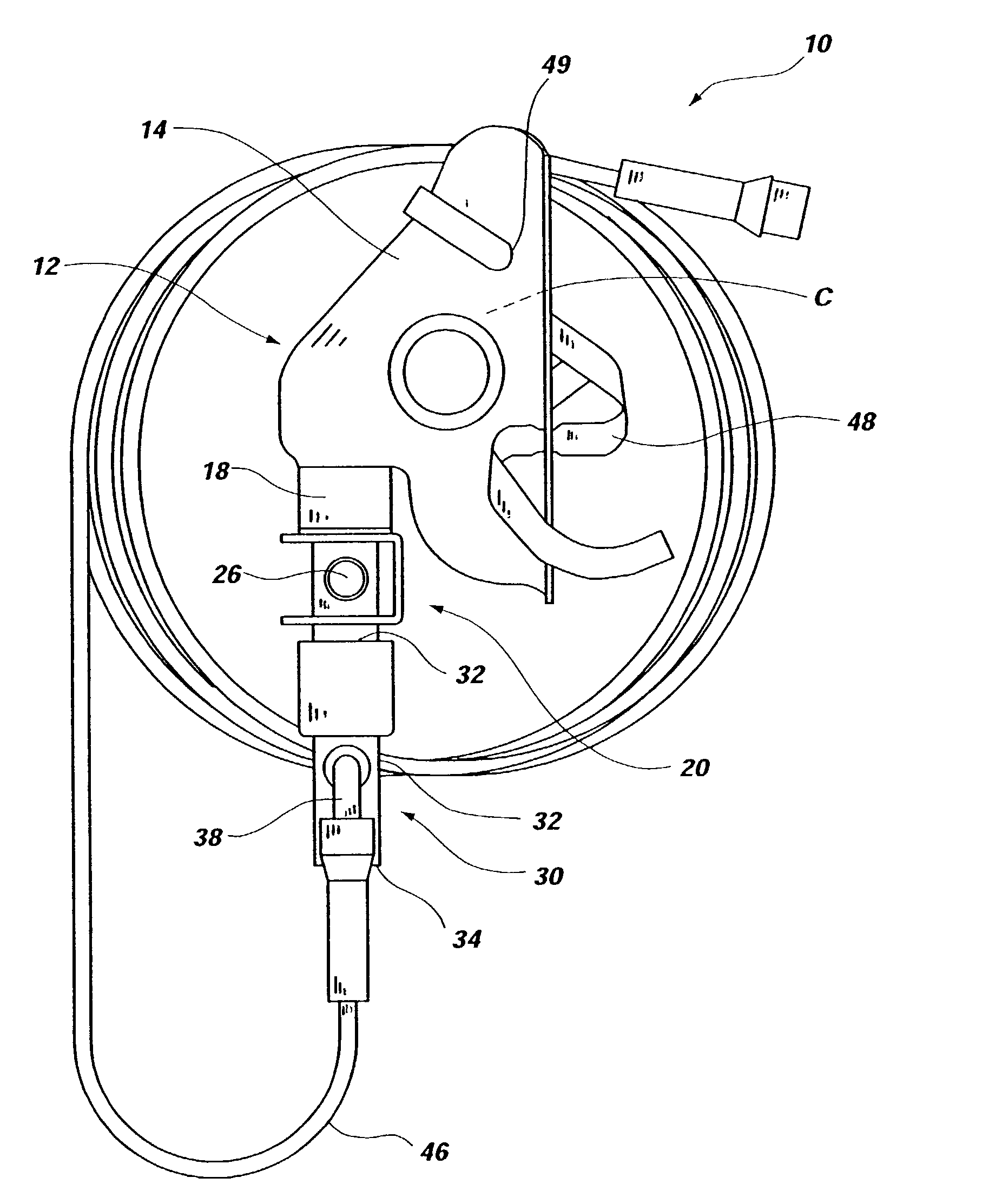 Face mask for gas monitoring during supplemental oxygen delivery