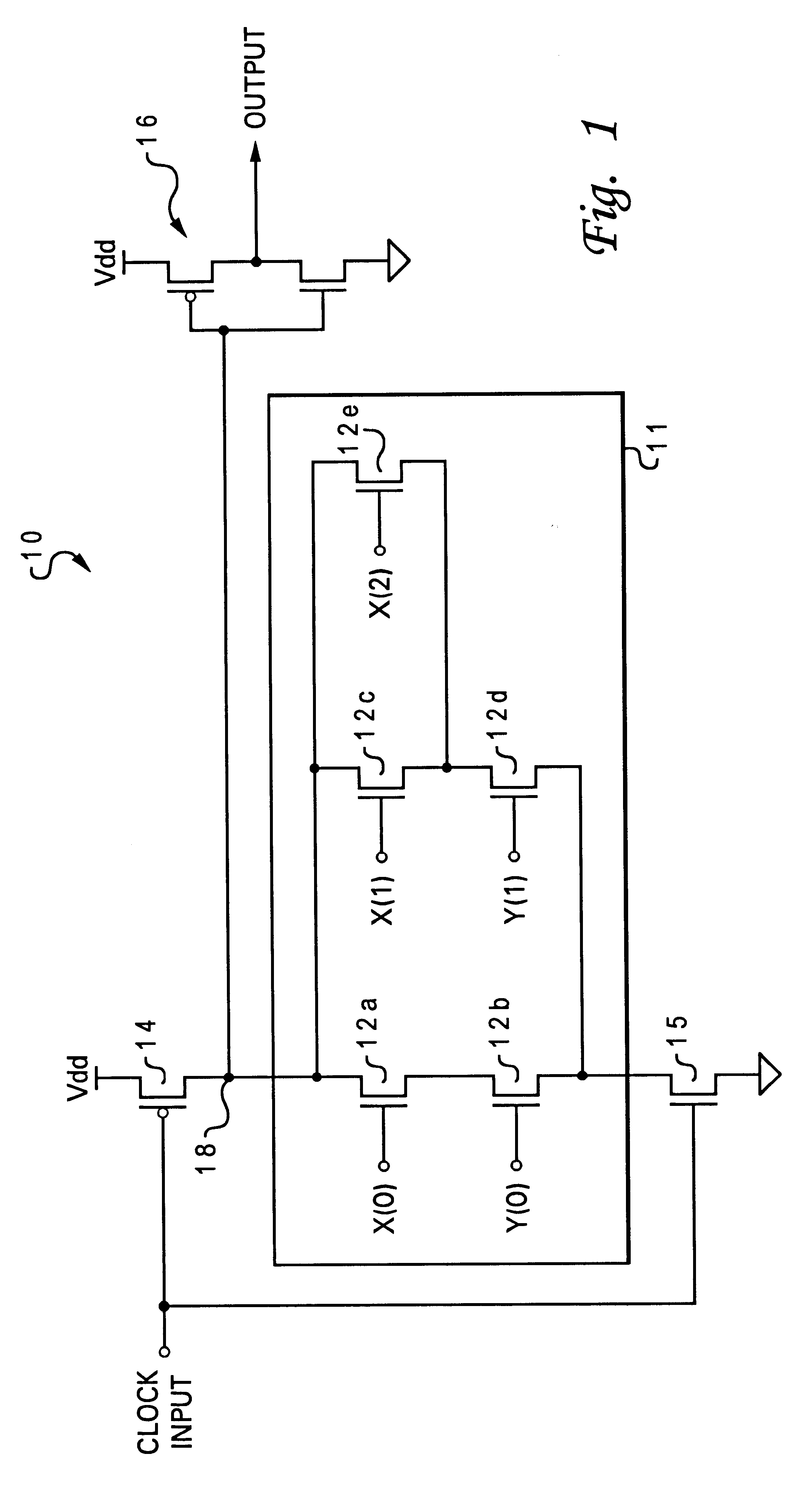 Domino logic circuit having multiplicity of gate dielectric thicknesses