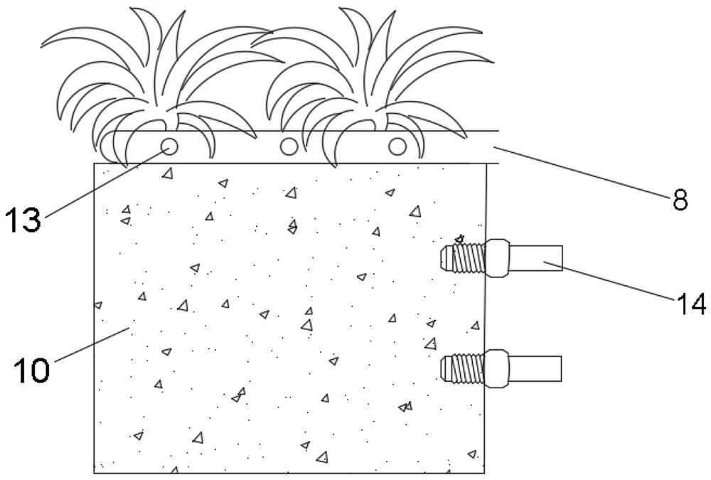 Panel reinforced ecological retaining wall structure of pre-buried blind ditch and construction method
