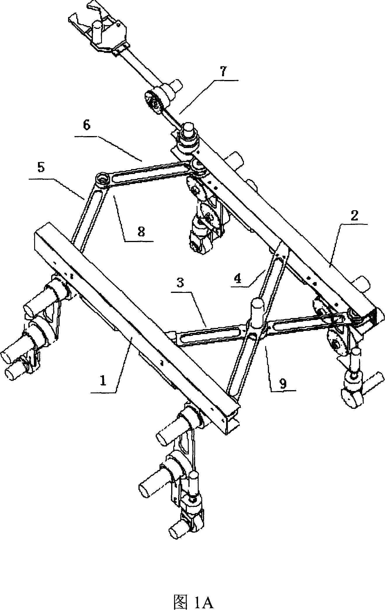Variable-structure leg wheel type machine insect