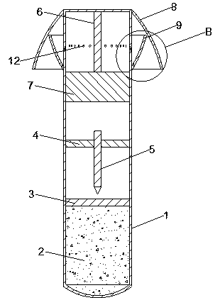 Gas production device and anti-settling airbag with gas production device for water-falling object