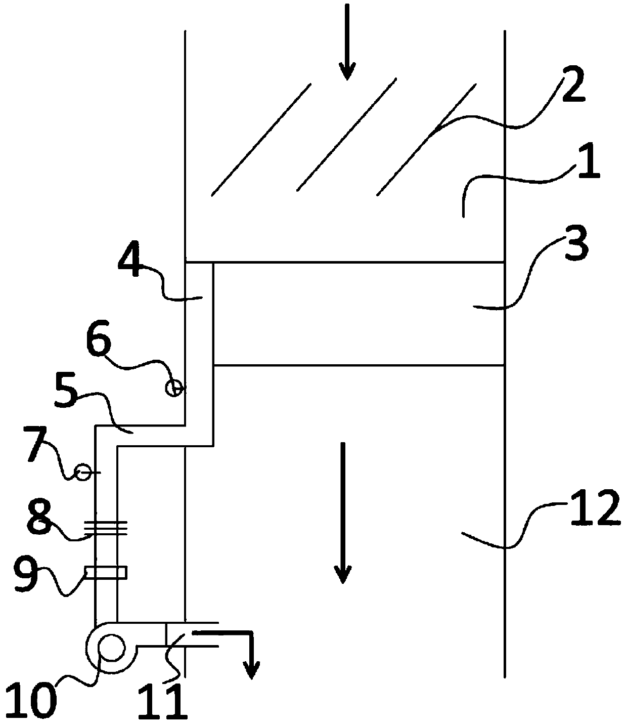 Downstream ash blockage prevention system and ash blockage prevention method adopting smoke circulation