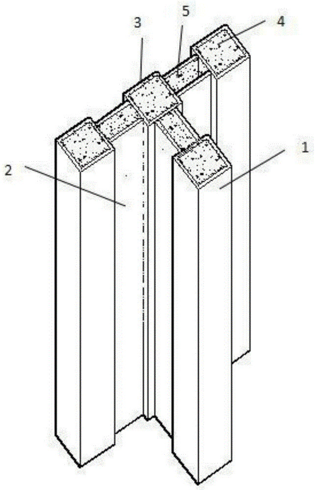 Unribbed double-plate-connection concrete-filled steel tube combined special-shaped column