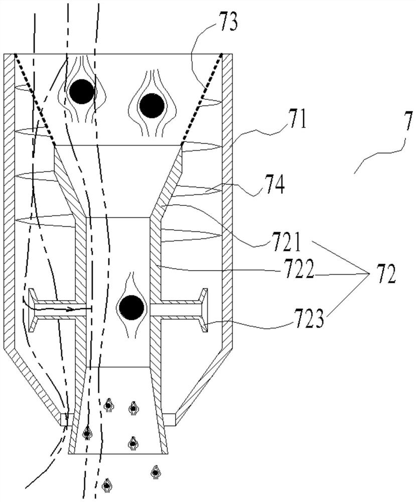 Two-stage horizontal split-flow stirrer for stirring mine paste