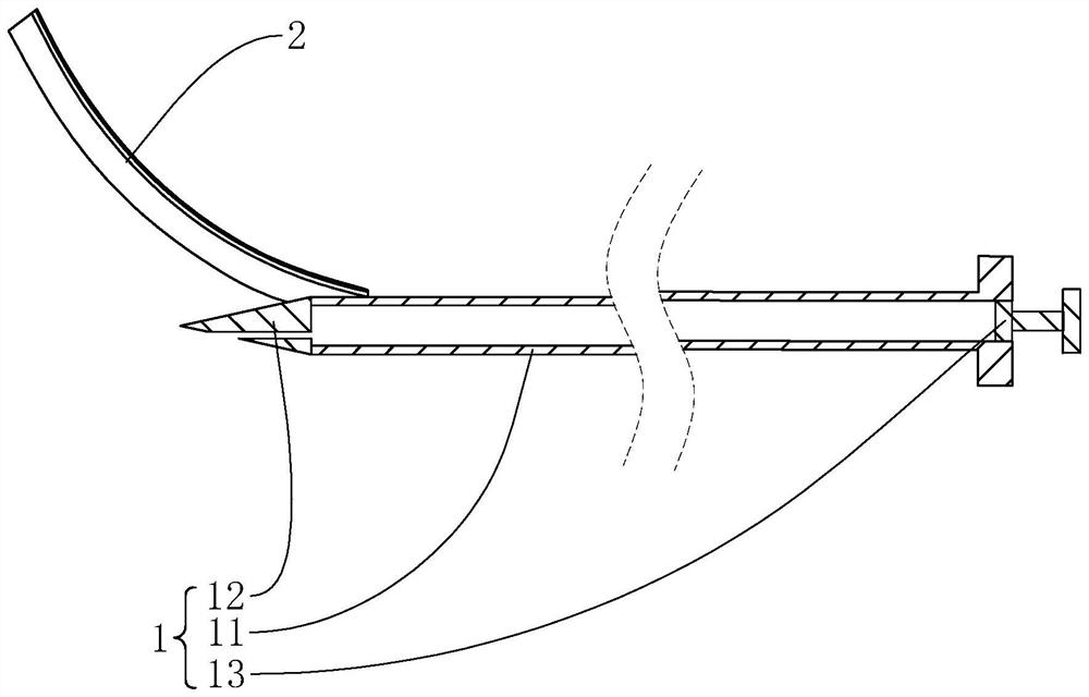 Injection device for ureteral reflux treatment and use method thereof