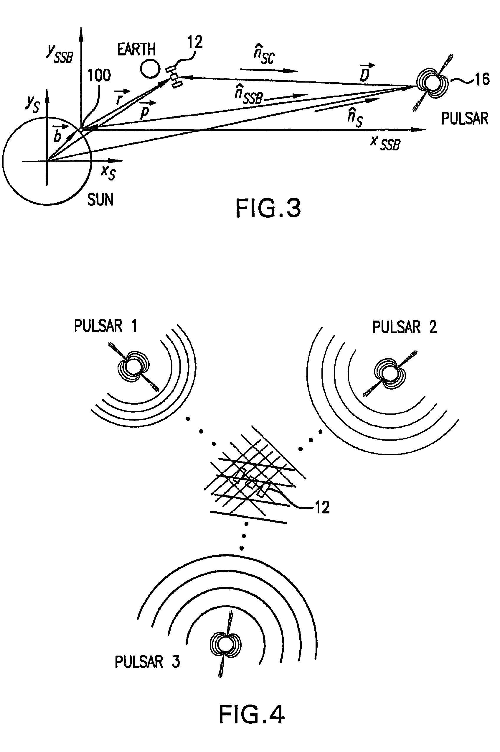 Navigation system and method using modulated celestial radiation sources
