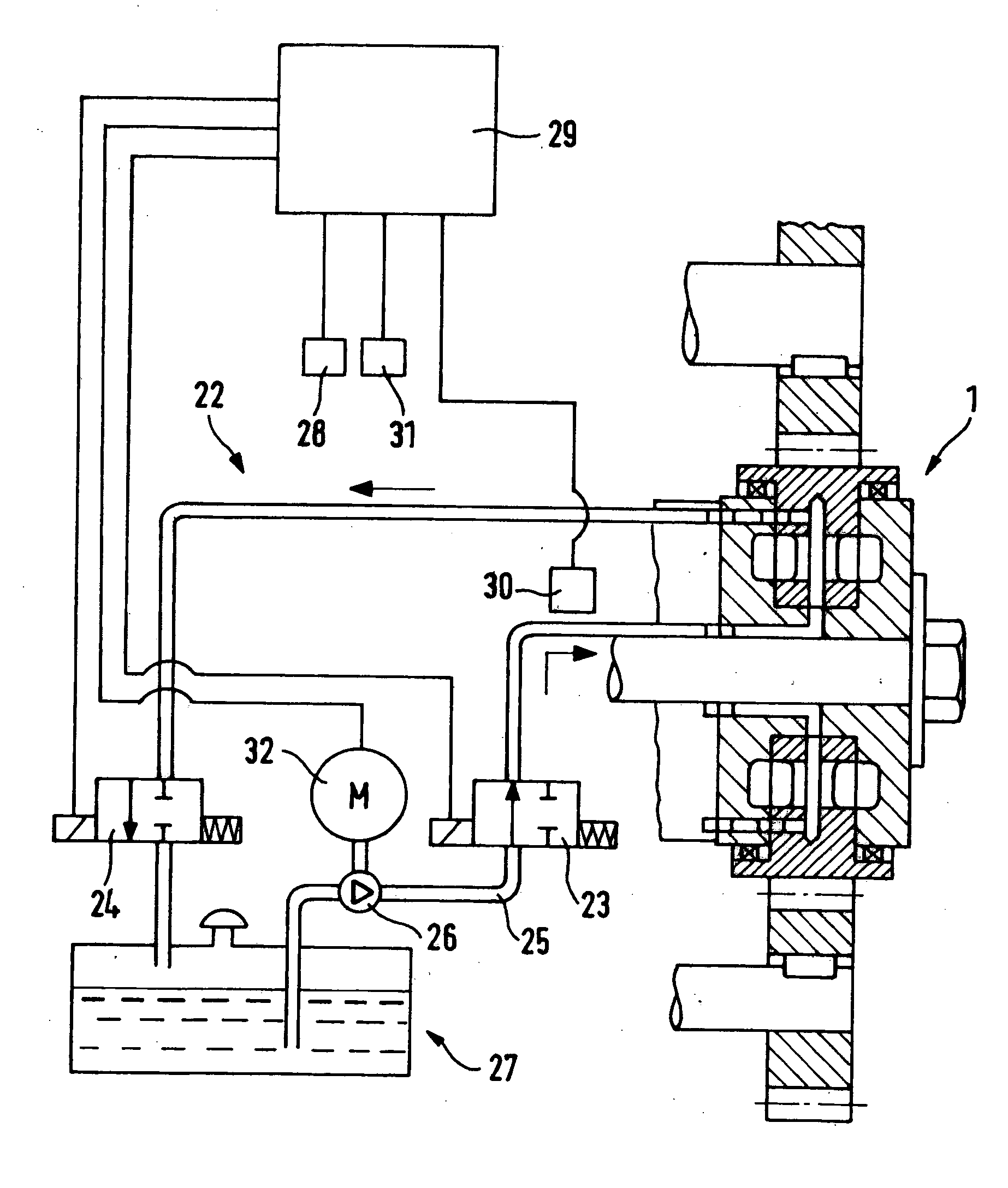 Arrangement and method for coupling an air compressor to the driving shaft of an internal combustion engine