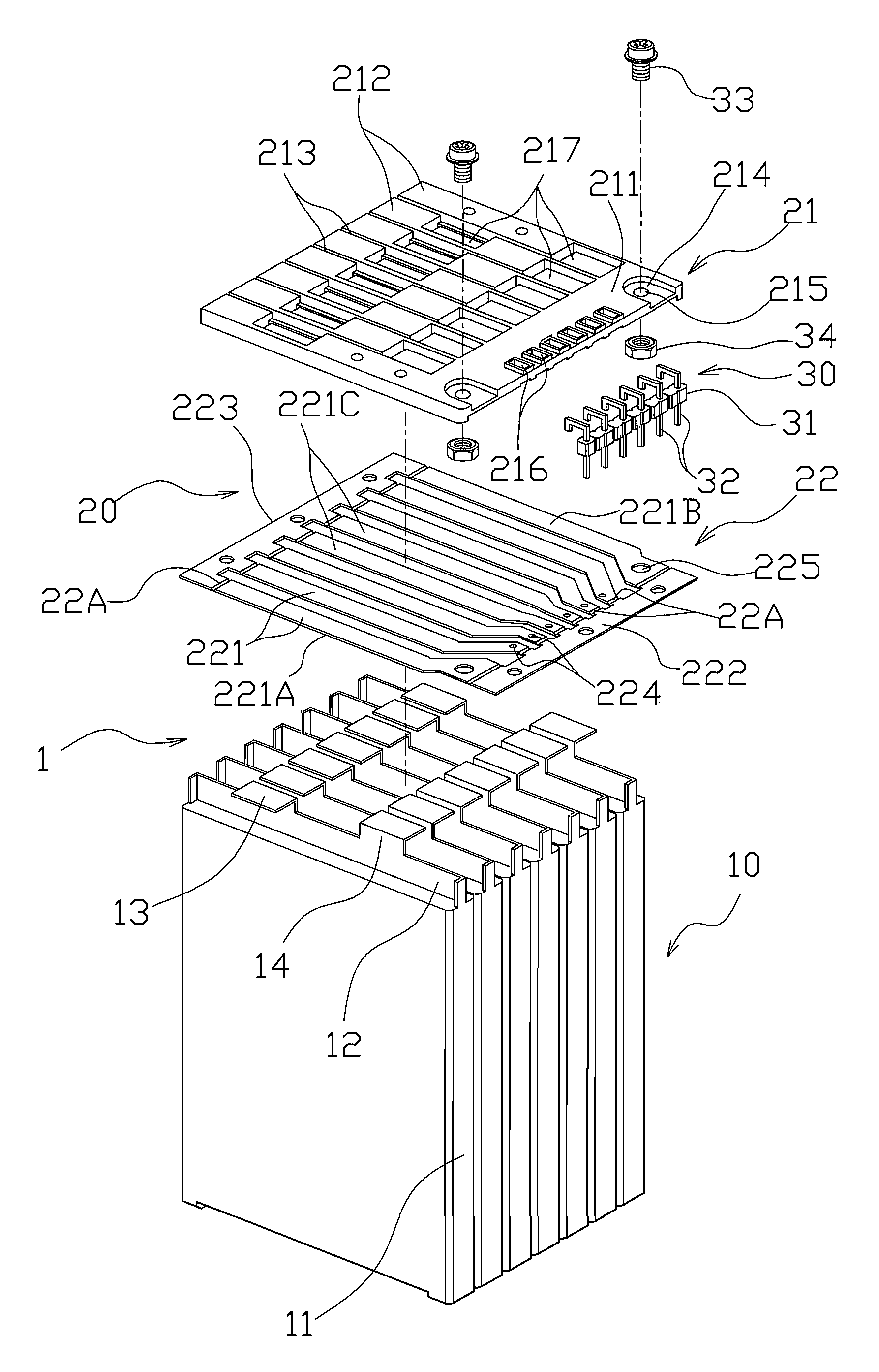 Multi-cells connection board (MCB) assembly and its fabrication method