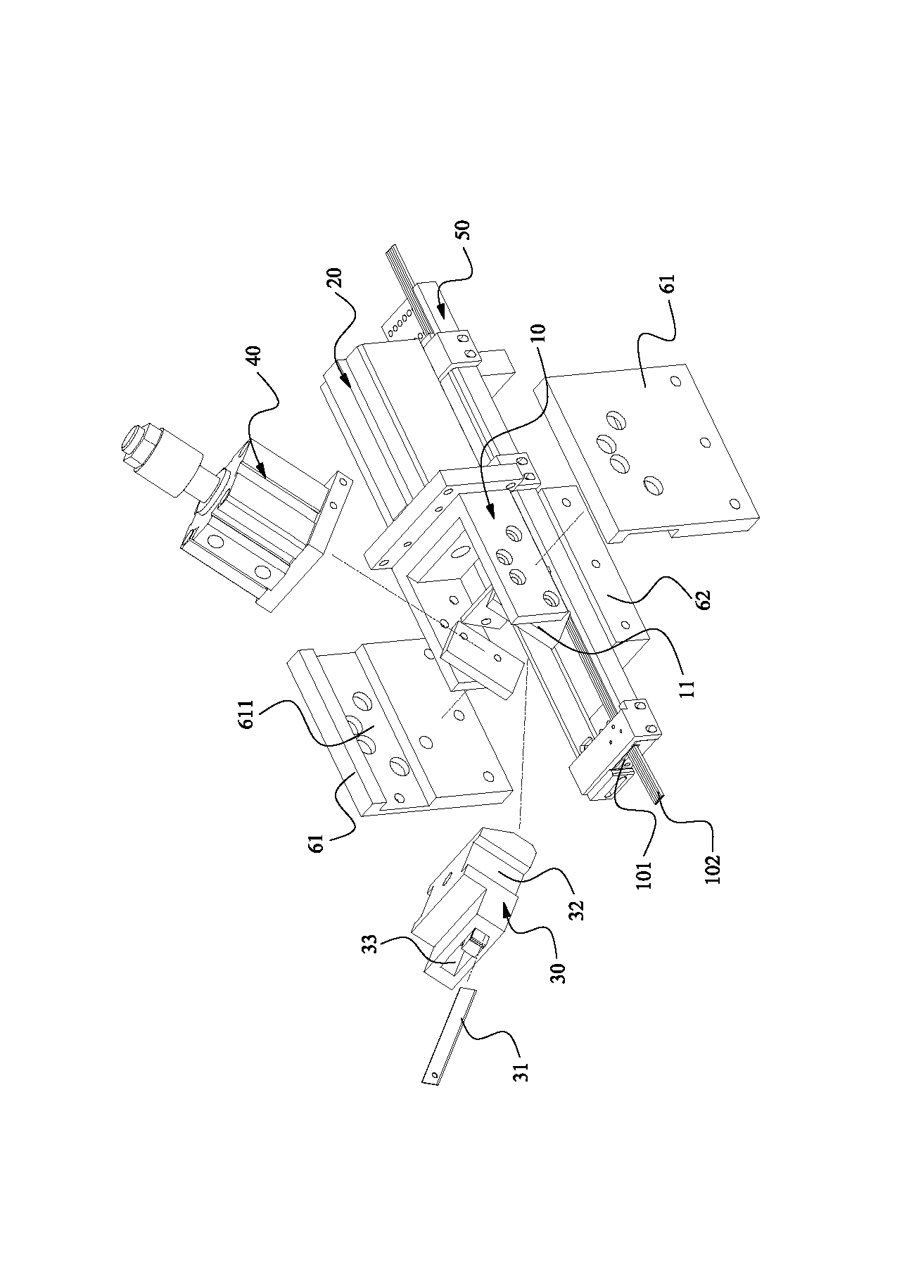 Scribing device of multifunctional fully-automatic terminal crimping machine for flat cables