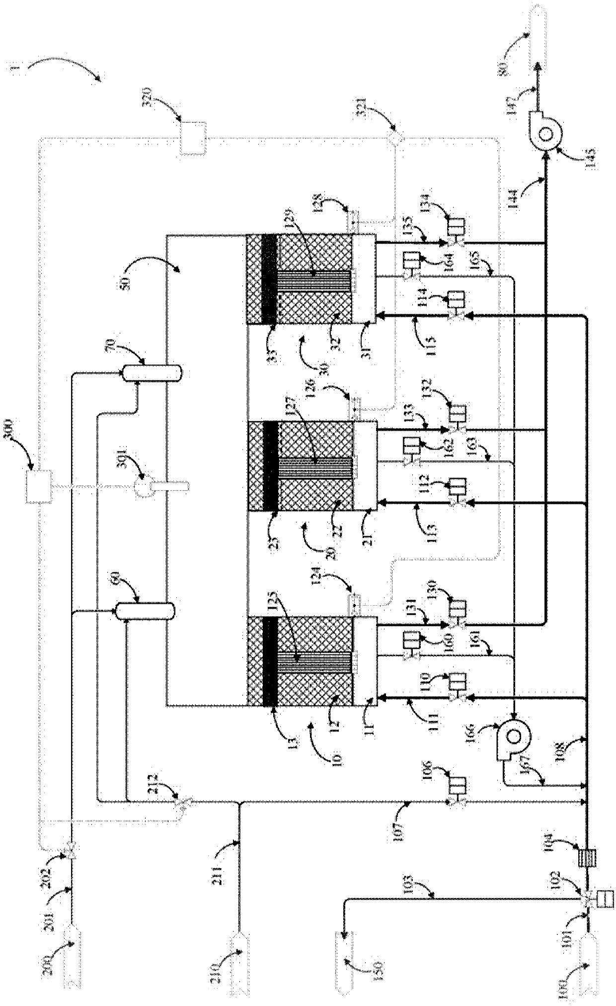 Regenerative catalytic oxidizer for treating VOCs (Volatile organic compounds) waste gas