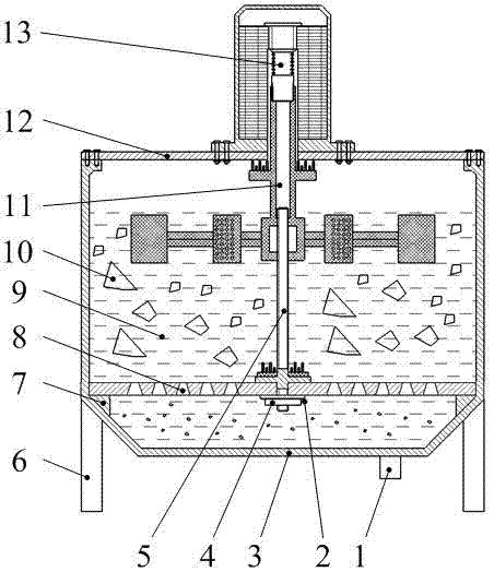 Pulping device repulping based on rotating lifting type rotor