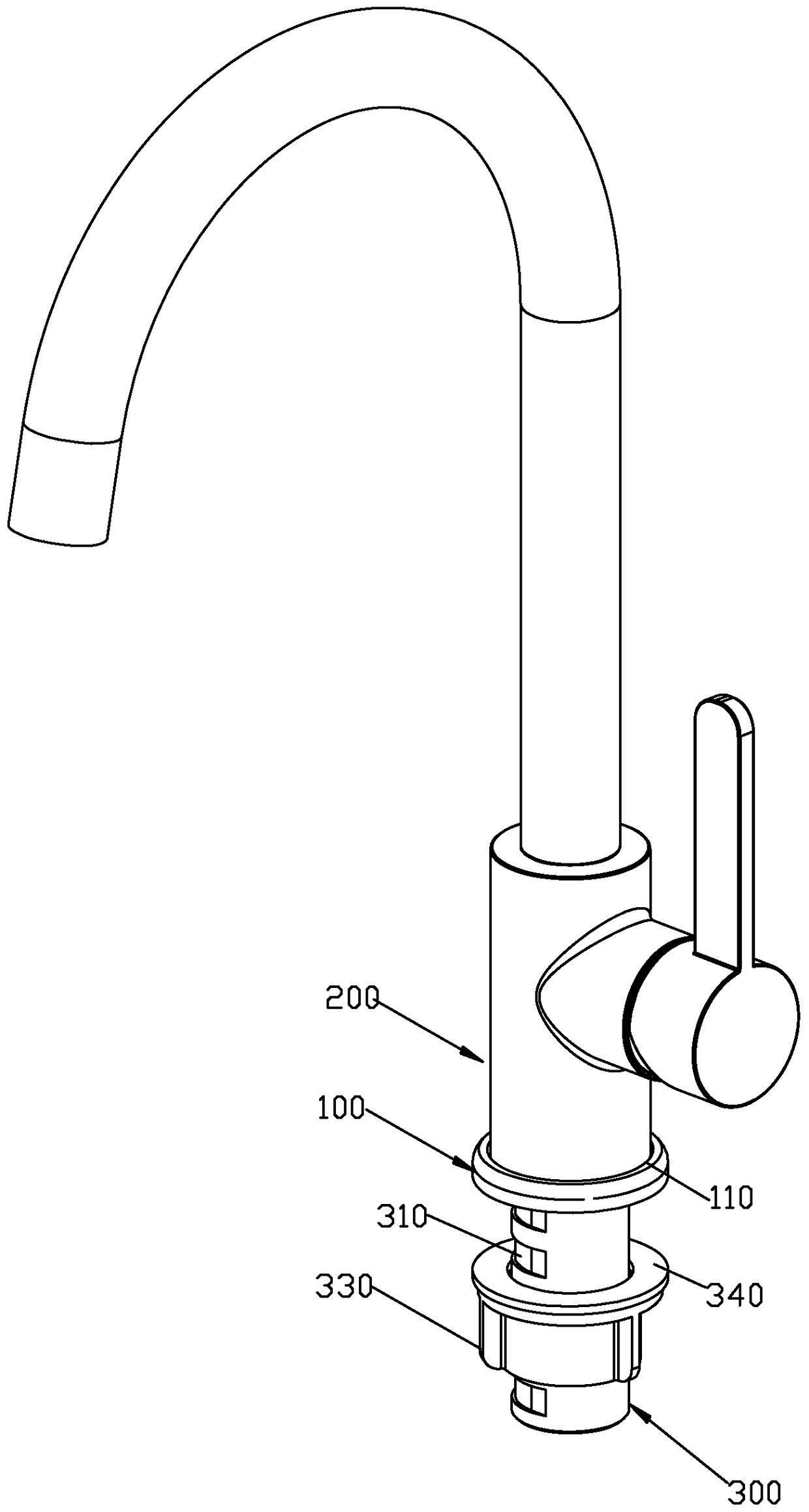 Faucet convenient installation mechanism