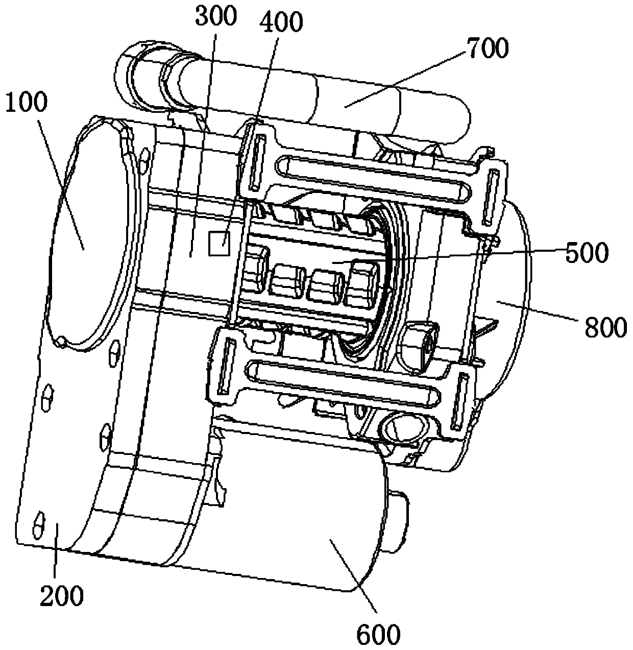 High-torque motor drive structure for safety belt, and safety belt winder