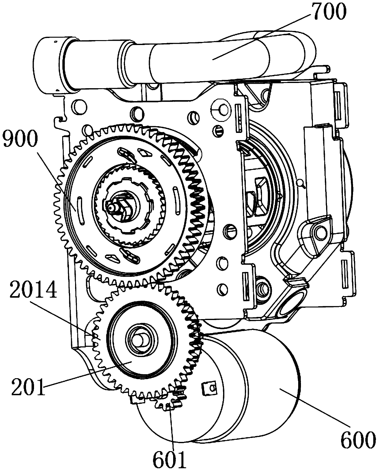 High-torque motor drive structure for safety belt, and safety belt winder